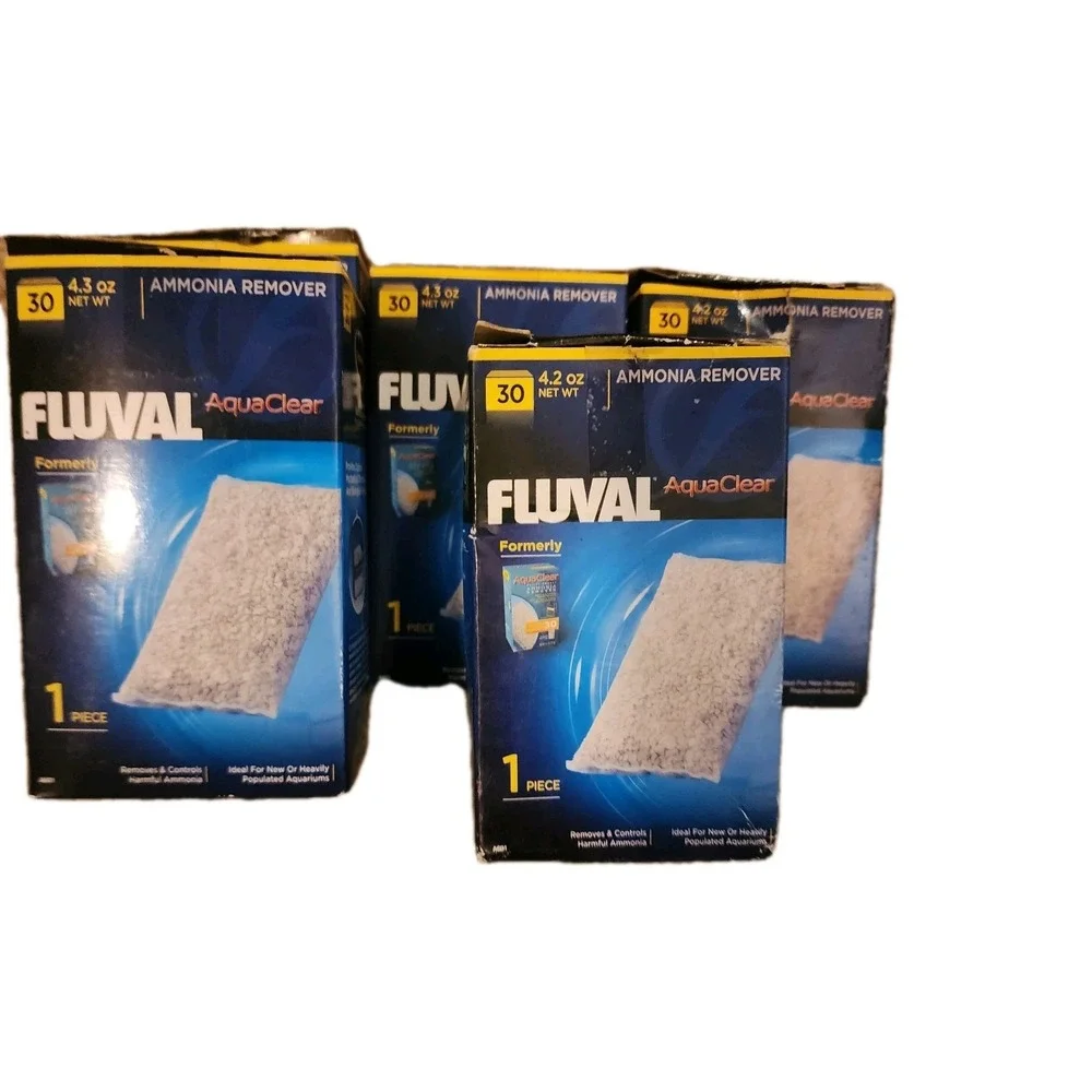 Fluval Aqua Clear Foam -‎ Ammonia Remover - Carbon 30 Gal Lot Of 13 Boxes